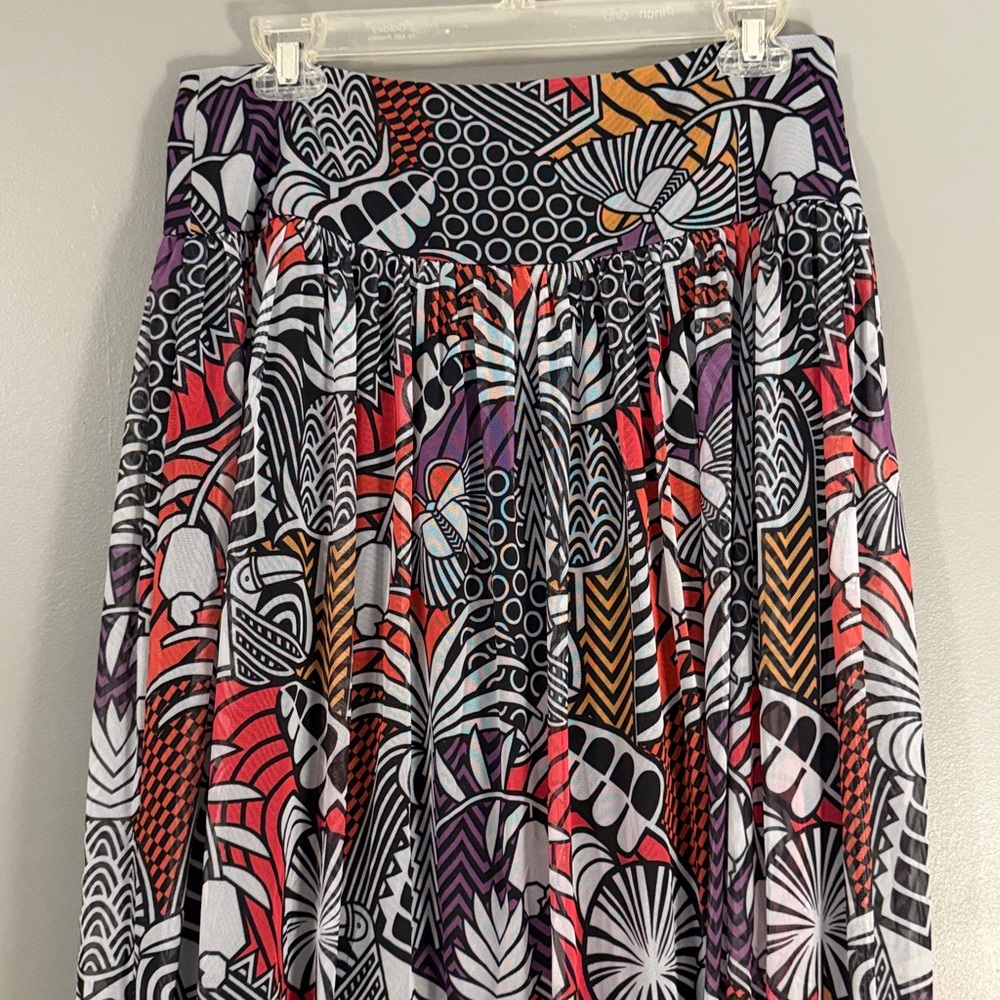 Anthropologie Farm Rio Maxi Skirt Nouveau Color Size M NWT - Picture 11 of 12
